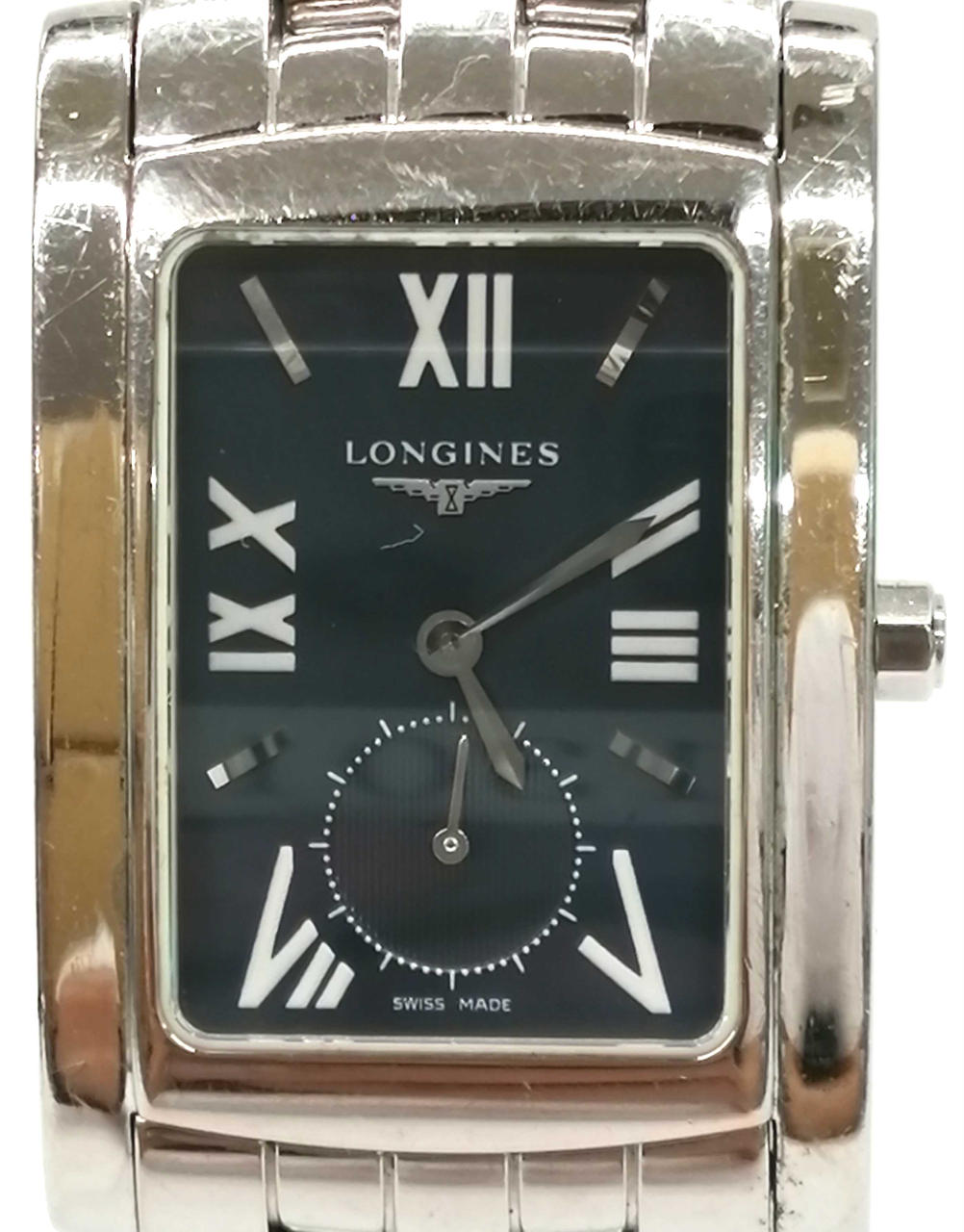 【不働品】LONGINES ロンジン　グランドクラッシュ　クォーツ腕時計 不働品】LONGINES ロンジングランドクラッシュクォーツ腕時計