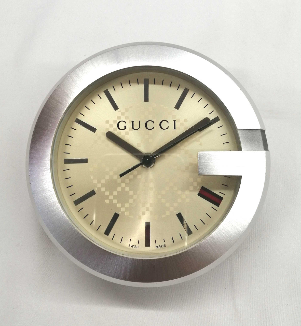 GUCCI　置時計 楽天市場】GUCCI グッチ ブラック文字盤 GGキャンバス SS