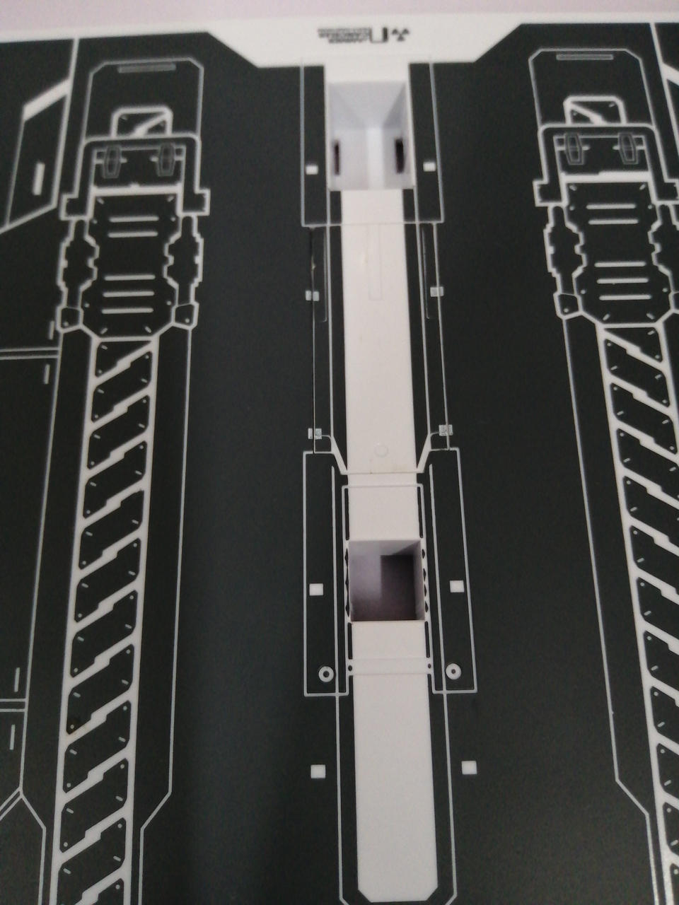 継ぎ目に色汚れあります