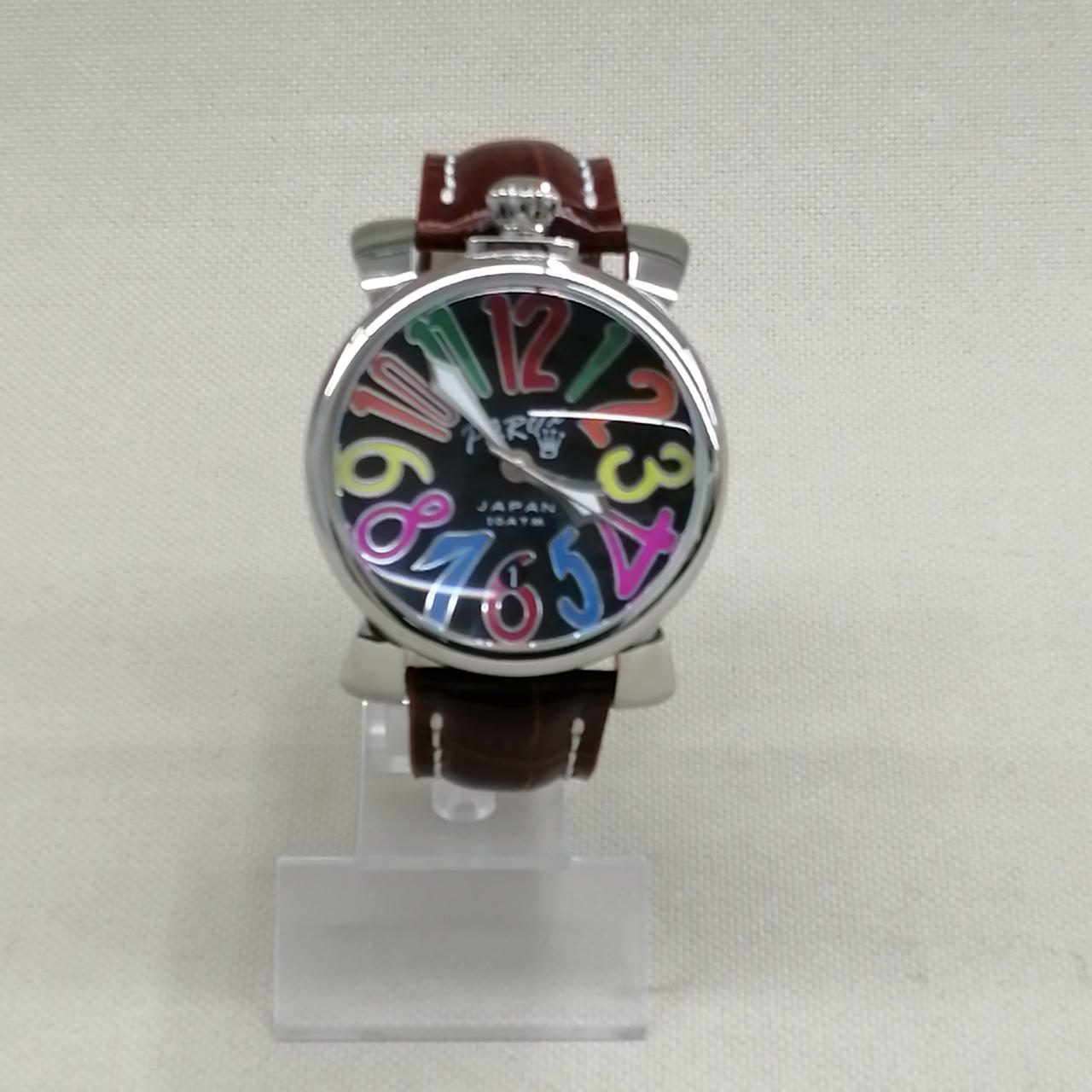 RAROX 型番：ブラック 文字盤マルチカラー クォーツ腕時計