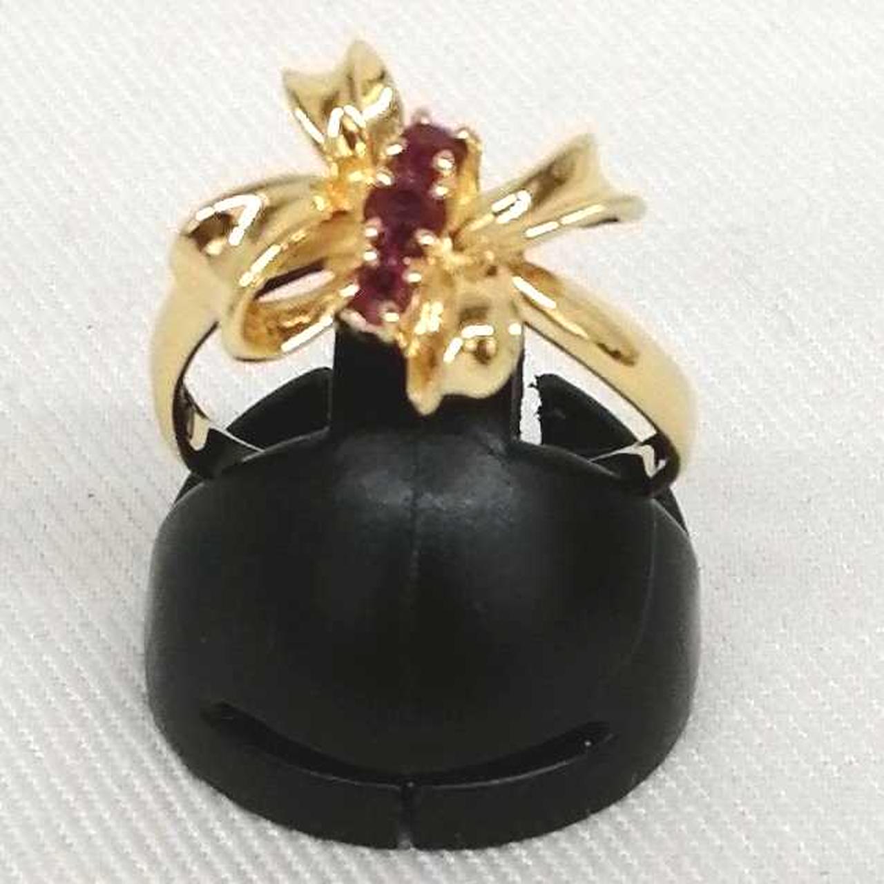 宝石付きリング 型番：3.4g　0.28 K18リング