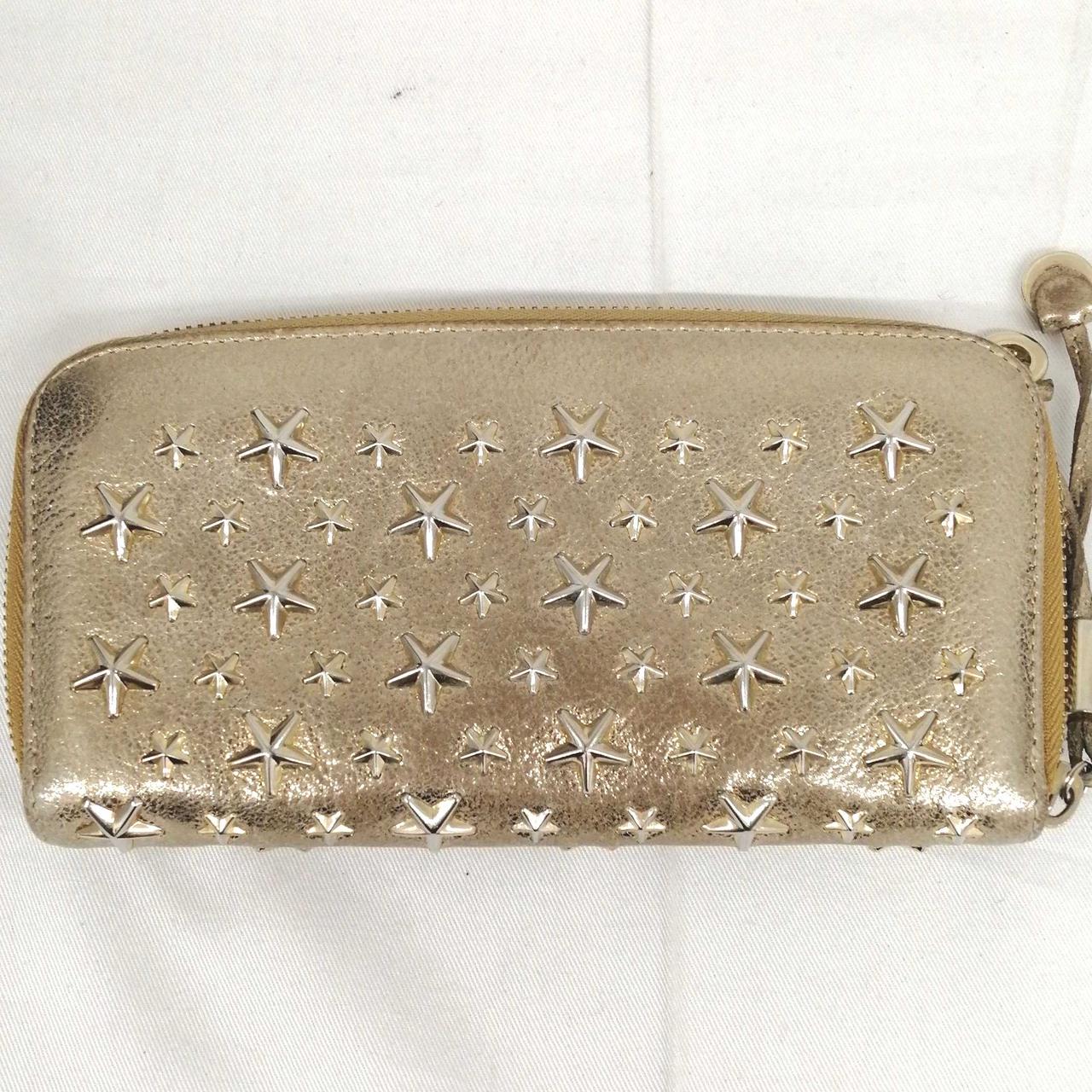 未使用JIMMY CHOO ジミーチュウ レザーラウンドジップ財布　カード付き JIMMY CHOO ジミーチュウ 財布 長財布 ラウンドファスナー