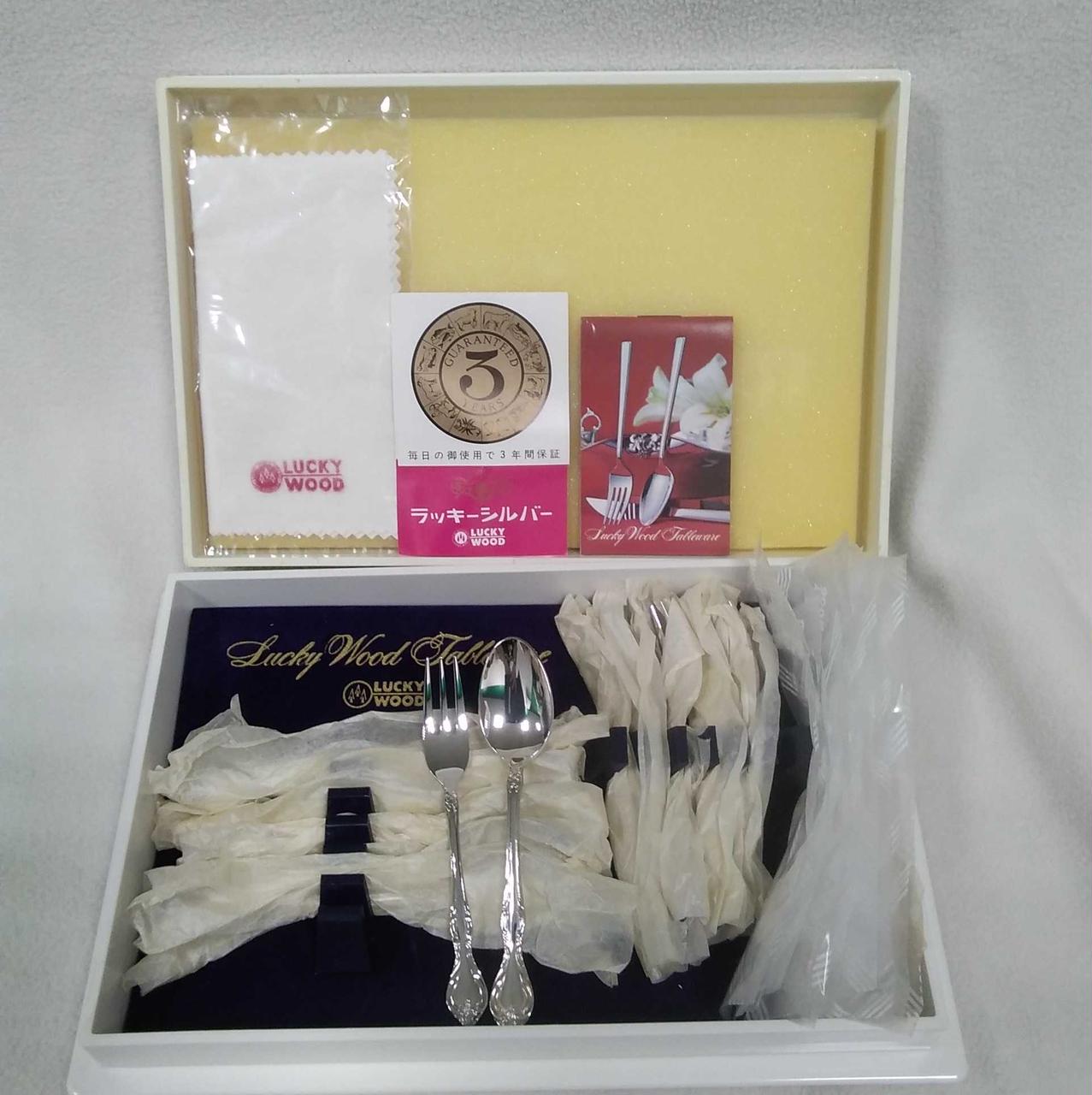 LUCKILY WOOD バルセロナ　フォーク x 6　未使用保管品 LUCKILY WOOD バルセロナ フォーク x 6 未使用保管品