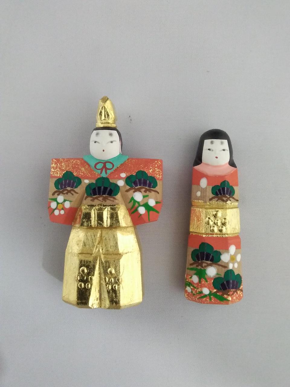 一刀彫 雛人形 立雛 松本鉄山 3号