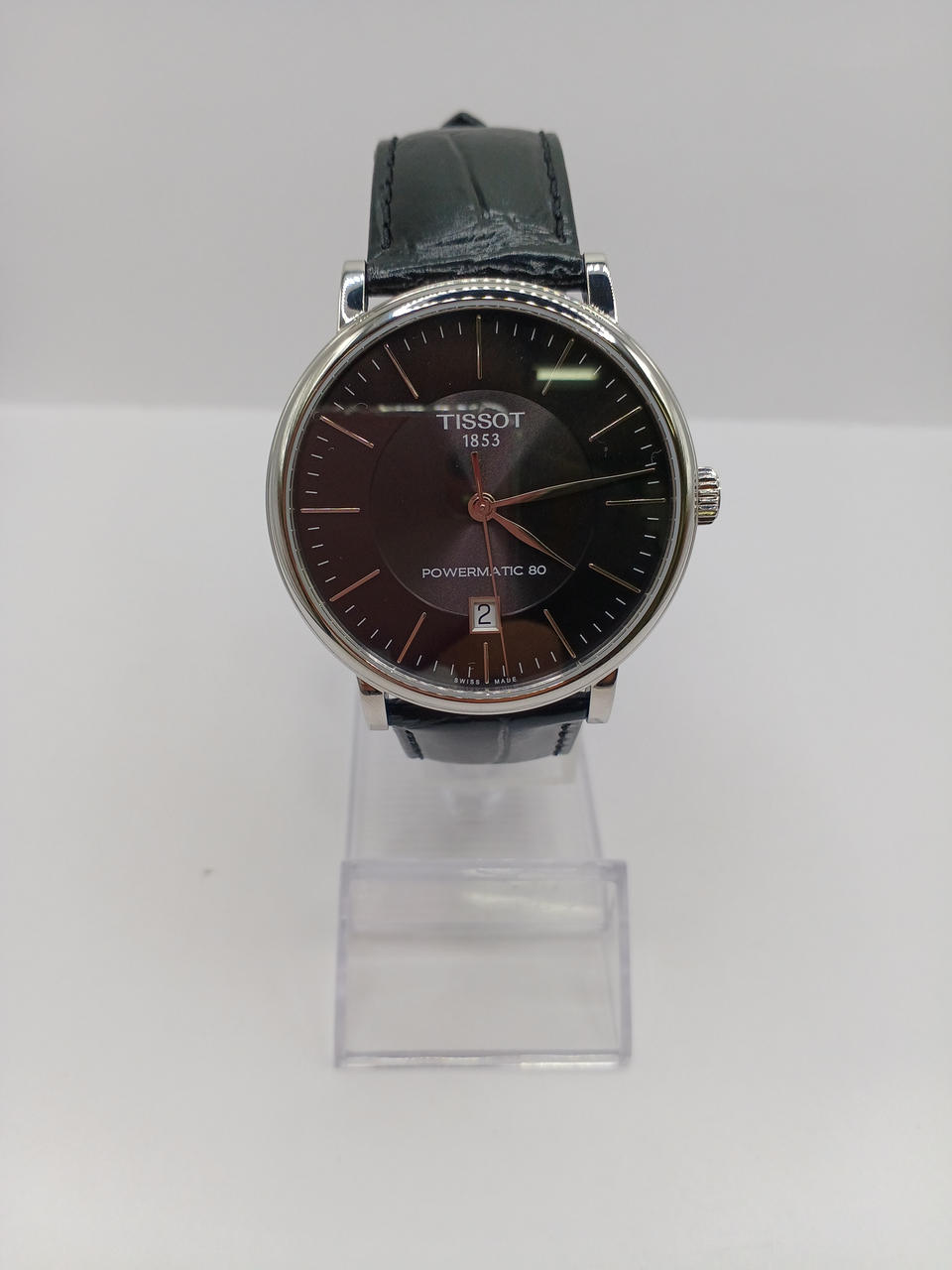 【美品】TISSOT クラシック カーソン パワーマティック 80 ブラック 80時間パワーリザーブの高耐久モデル【スイス時計“ティソ