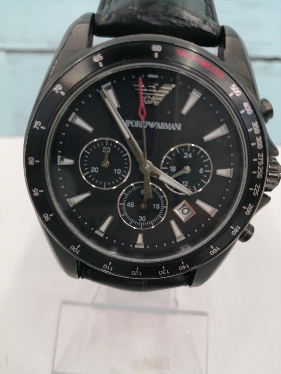 ほぼ未使用　極美品　EMPORIOARMANI　AR6096 電池新品 Amazon | 電池交換サービス腕時計［エンポリオアルマーニ