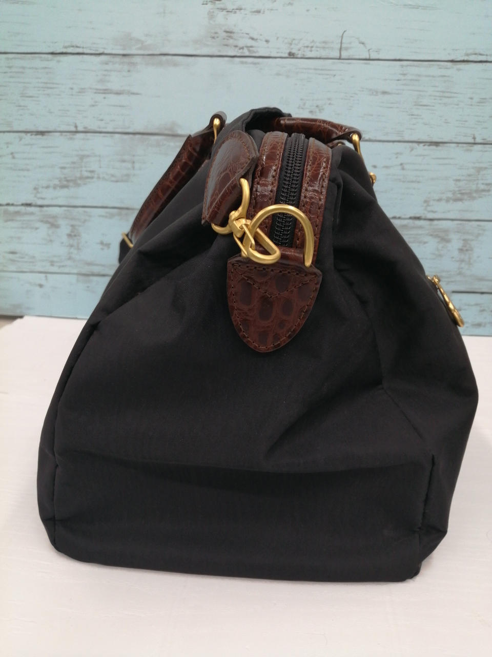 美品 BALENCIAGA ナイロン ボストンバッグ ハンドバッグ  2way 極美品 バレンシアガ ボストンバッグ 2way ナイロン クロコ型