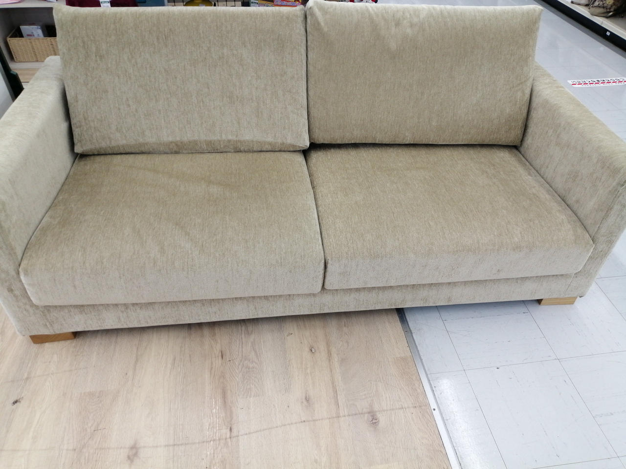 KEYUCA 3人掛けソファ オットマン付き グレー KEYUCA ケユカ ソファー