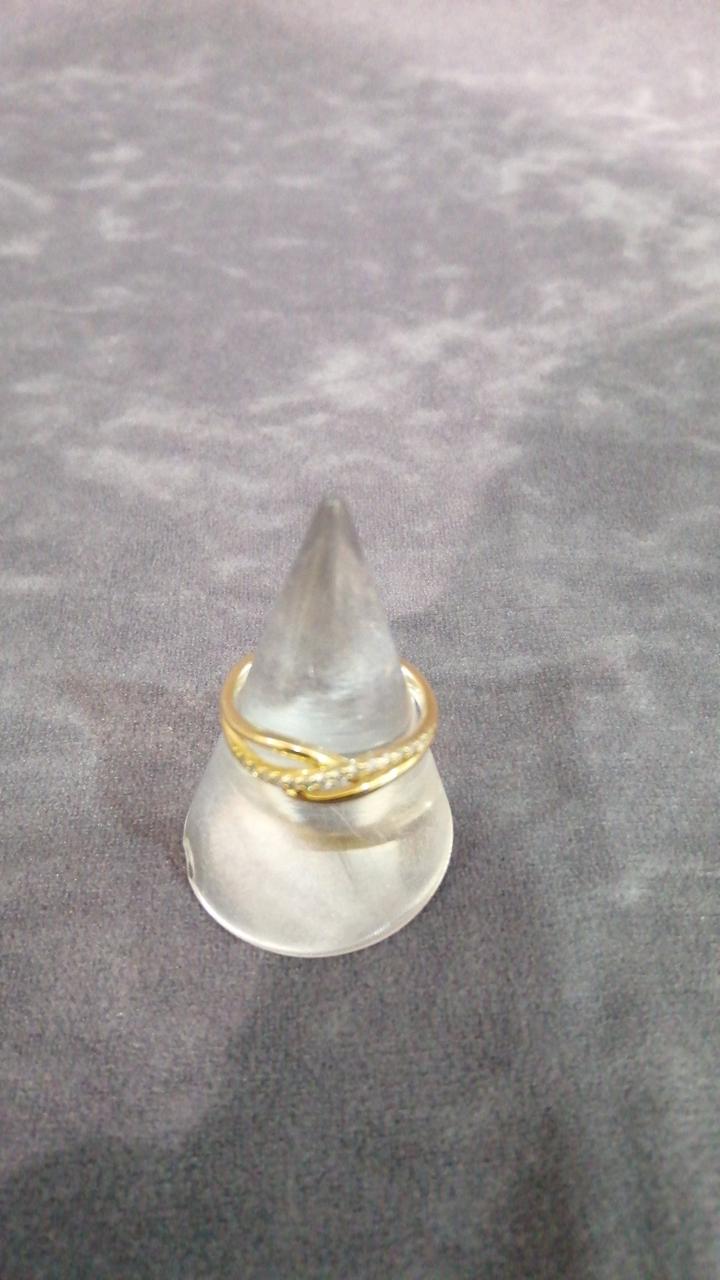 石付きリング 型番：総2.5㌘　#11　総0.12CT K18ダイヤモンド付きリング 26,862円