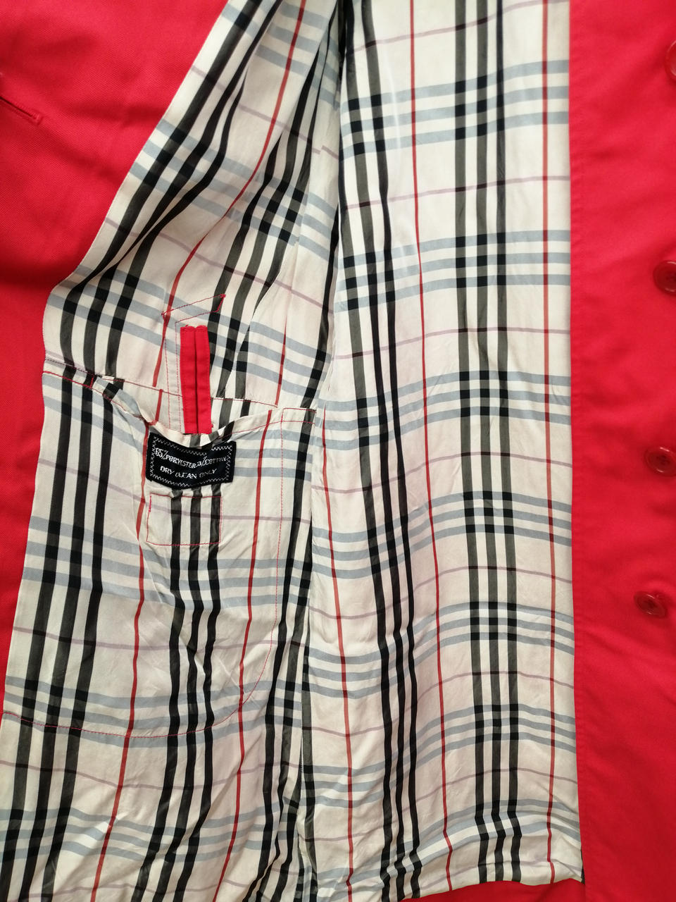 【Burberry’s】希少 コート ステンカラー 金留め具 11AR 赤 80s【Burberry's】バーバリー ステンカラーコート コットン100