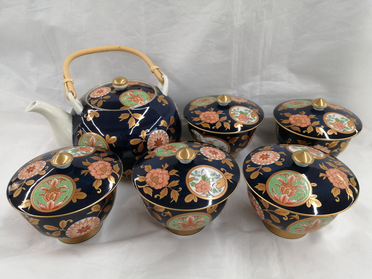 有田焼 型番：古伊里金蘭手 清右衛門 茶碗5客&急須セット 8,250円