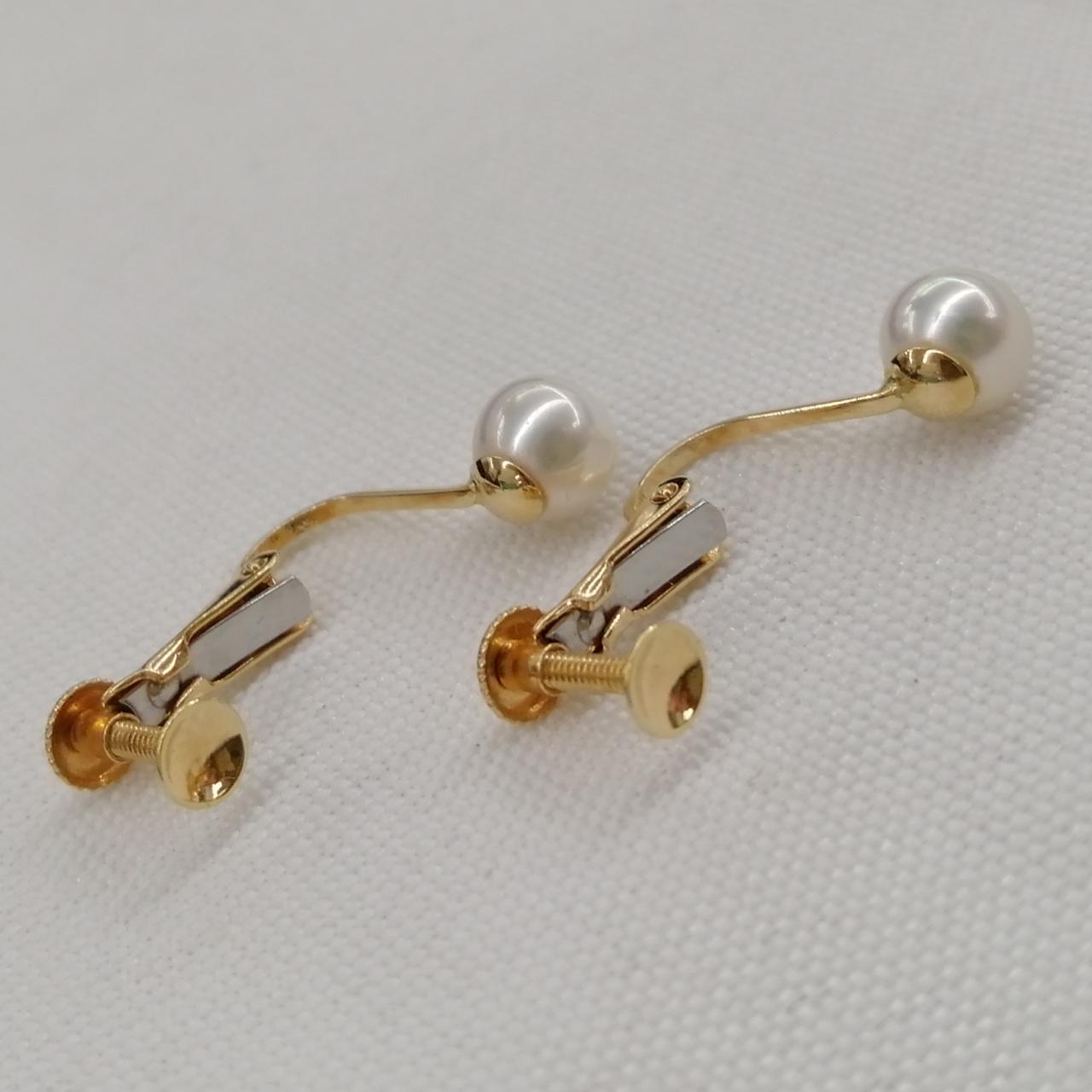 K18 イヤリング K18 イヤリングワイヤーバネ ブラ シリコン付 - アサオ工芸