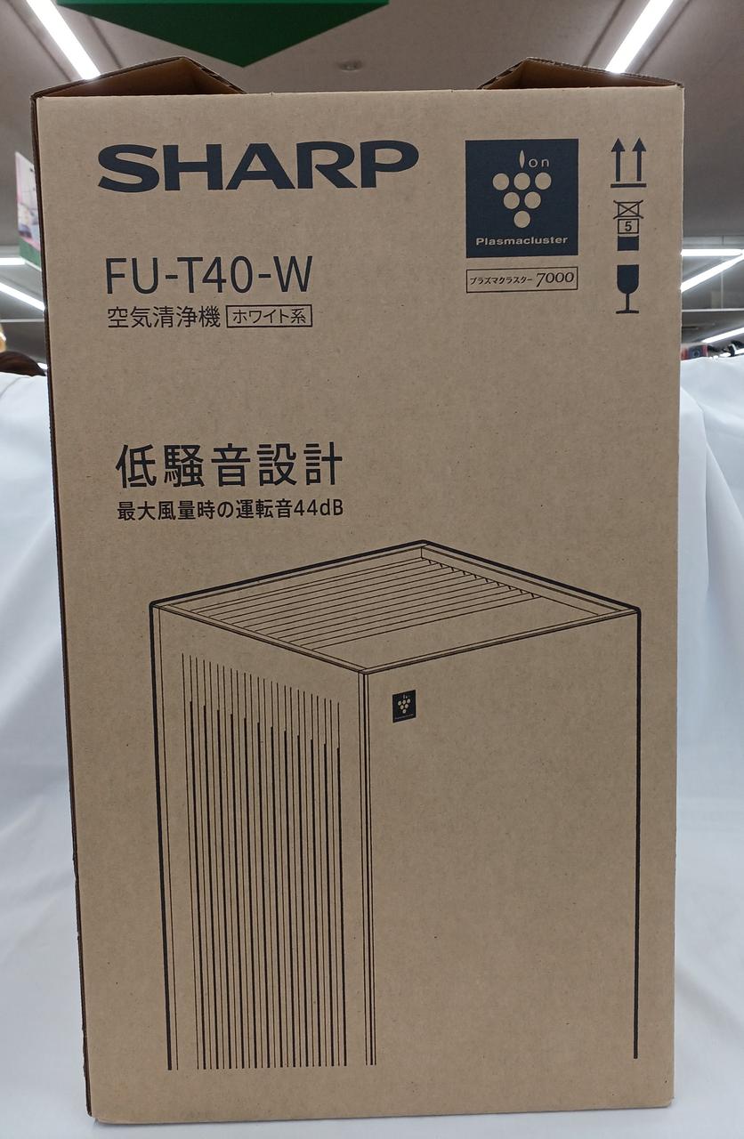 新品未開封＊保証書付き＊SHARP 空気清浄機FU-T40BK-H 空気清浄機 グレー系 FU-T40BK-H ［適用畳数：18畳 /PM2.5対応