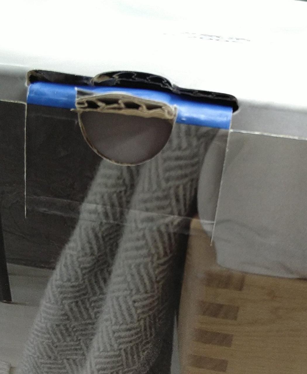 段ボール口、劣化あり