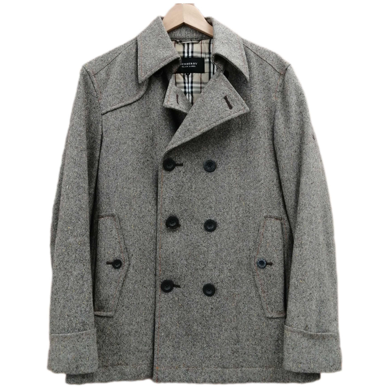 【BURBERRY BLACK LABEL】ピーコート ブラック ウール LL バーバリーブラックレーベル(BURBERRY BLACK LABEL)|ウール P