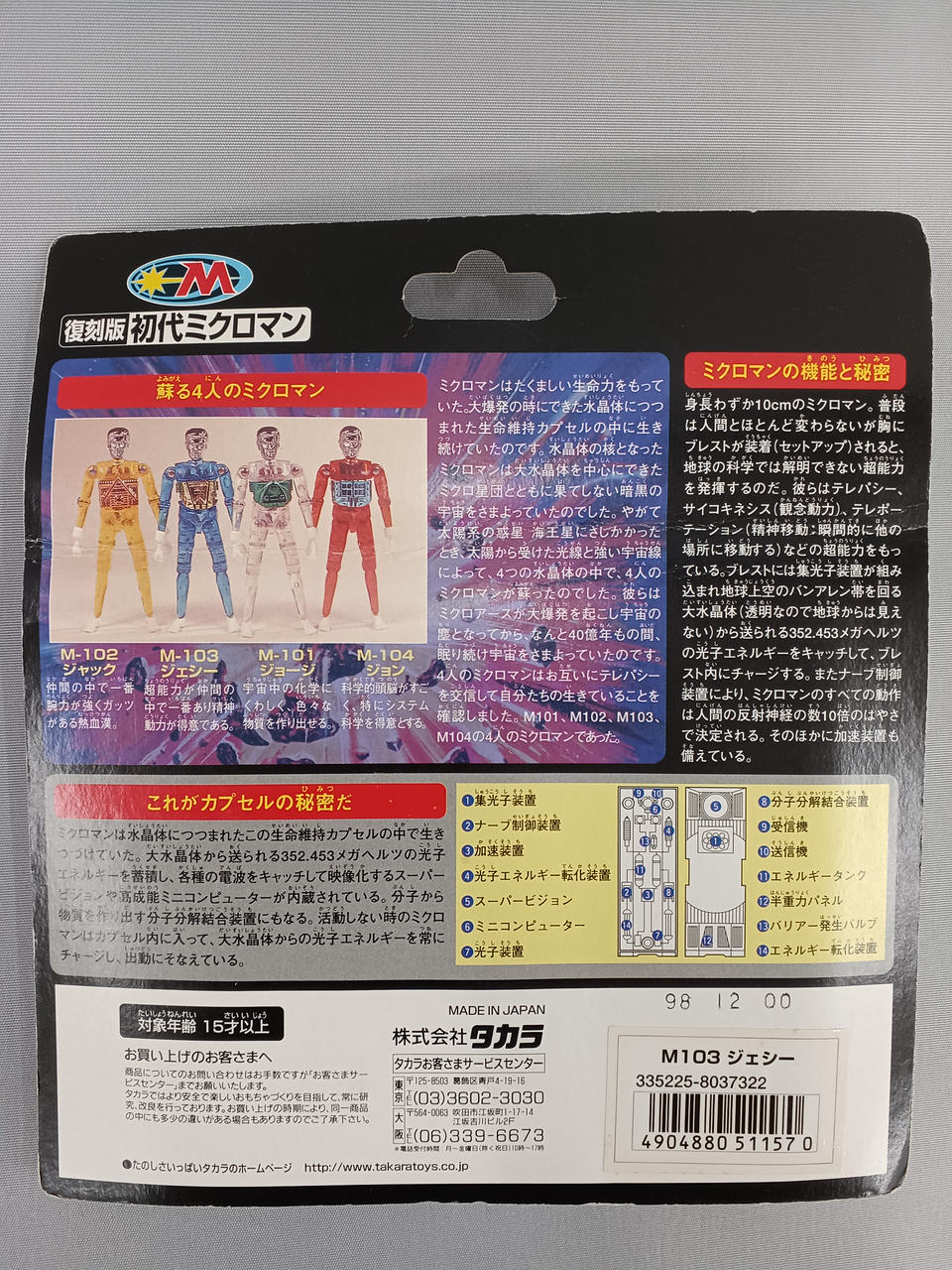 TAKARA|復刻版 初代ミクロマンM101～104|HARDOFFオフモール