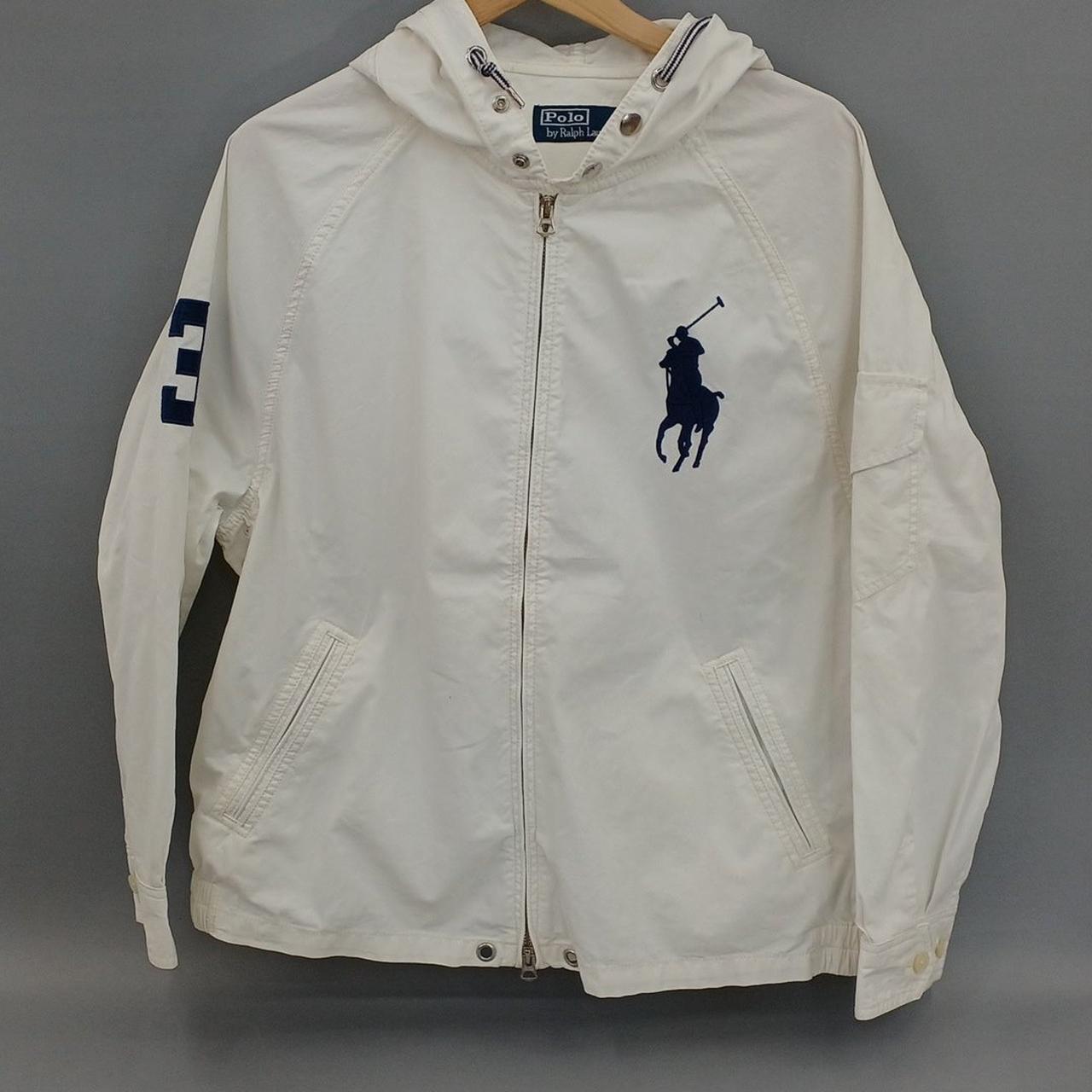 ポロラルフローレン ビッグポニー フード付 ジップブルゾン L オフホワイト ポロラルフローレン(POLO RALPH LAUREN)|ビッグポニージップ