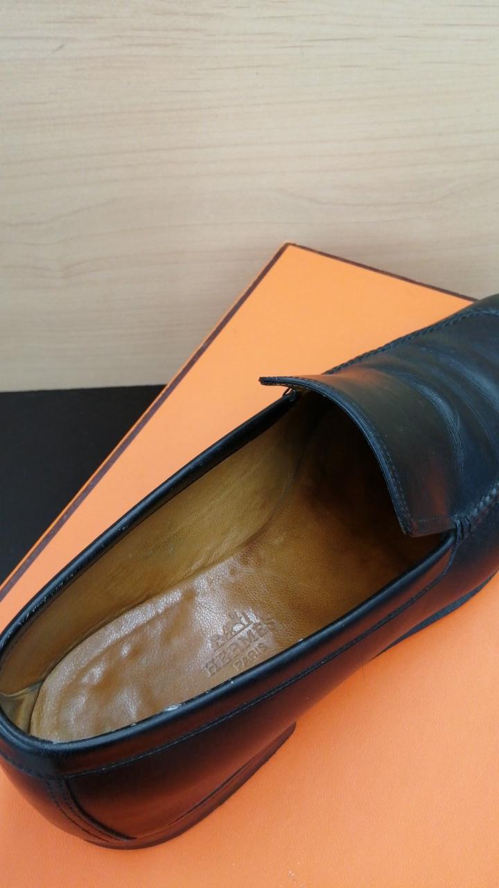 美品　HERMES エルメス ヴァンプローファー　スリッポン　Hロゴ　ブラック エルメス(HERMES)|ヴァンプローファー Hロゴ|HARDOFFオフモール