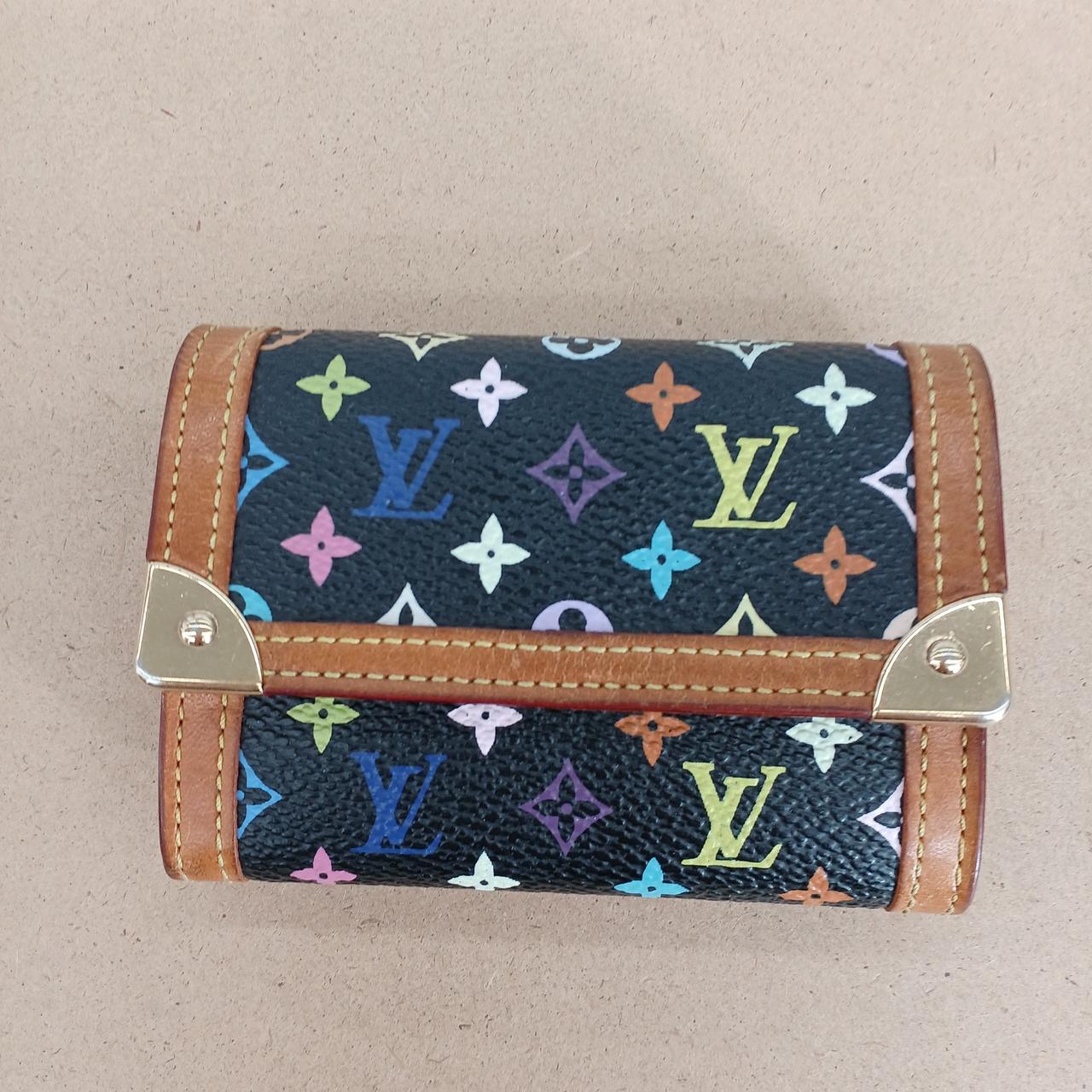 LOUISVUITTON|マルチカラー ポルト モネ・プラ ノワール コイン