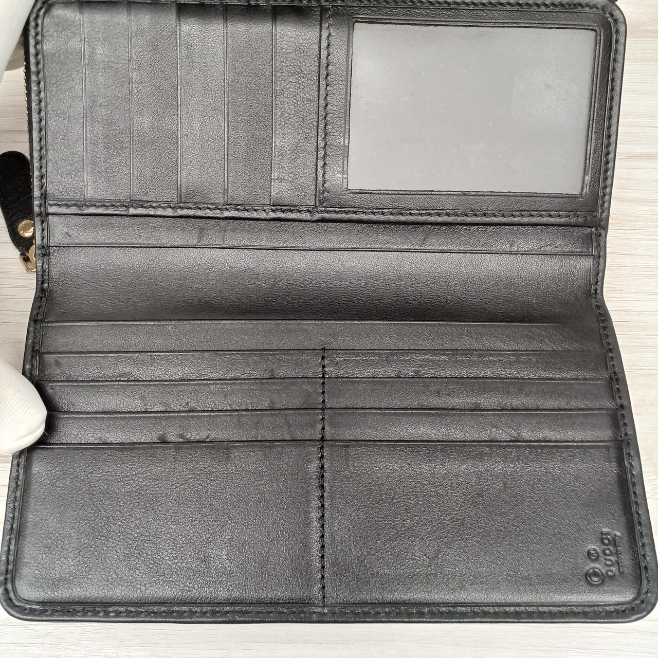 グッチ　長財布　マイクロシマ　オーガナイザー　フラップ　レザー GUCCI グッチ オーガナイザー 長財布 449246 黒 | ラクトク