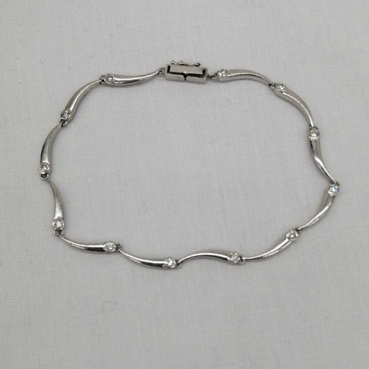 ダンシング☆ダイヤモンドブレスレットPt900/Pt850＊約5.3g＊馬蹄