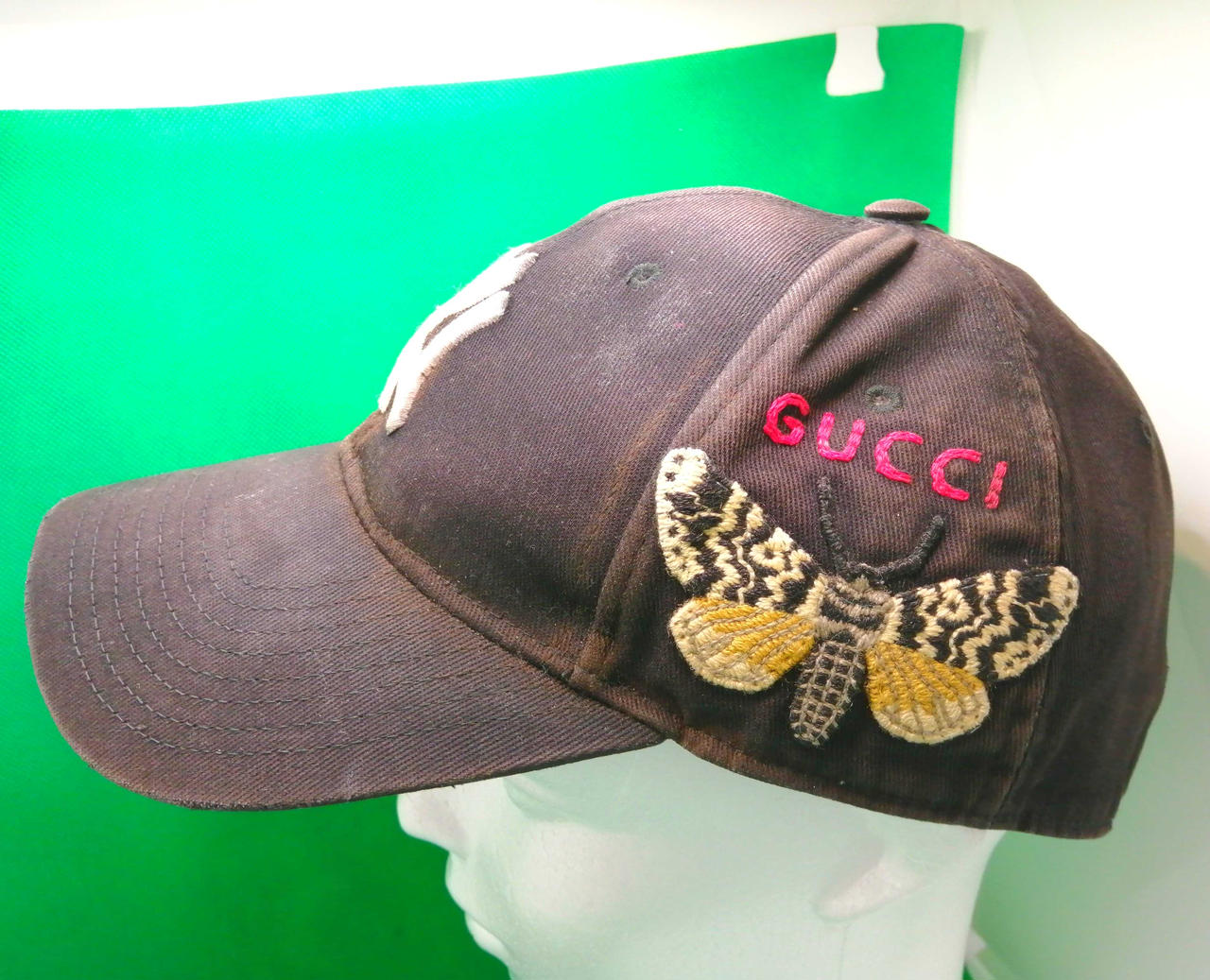 新品未使用　GUCCI チルドレン　キャップ GUCCI×NEW ERA|バタフライ刺繍キャップ|HARDOFFオフモール