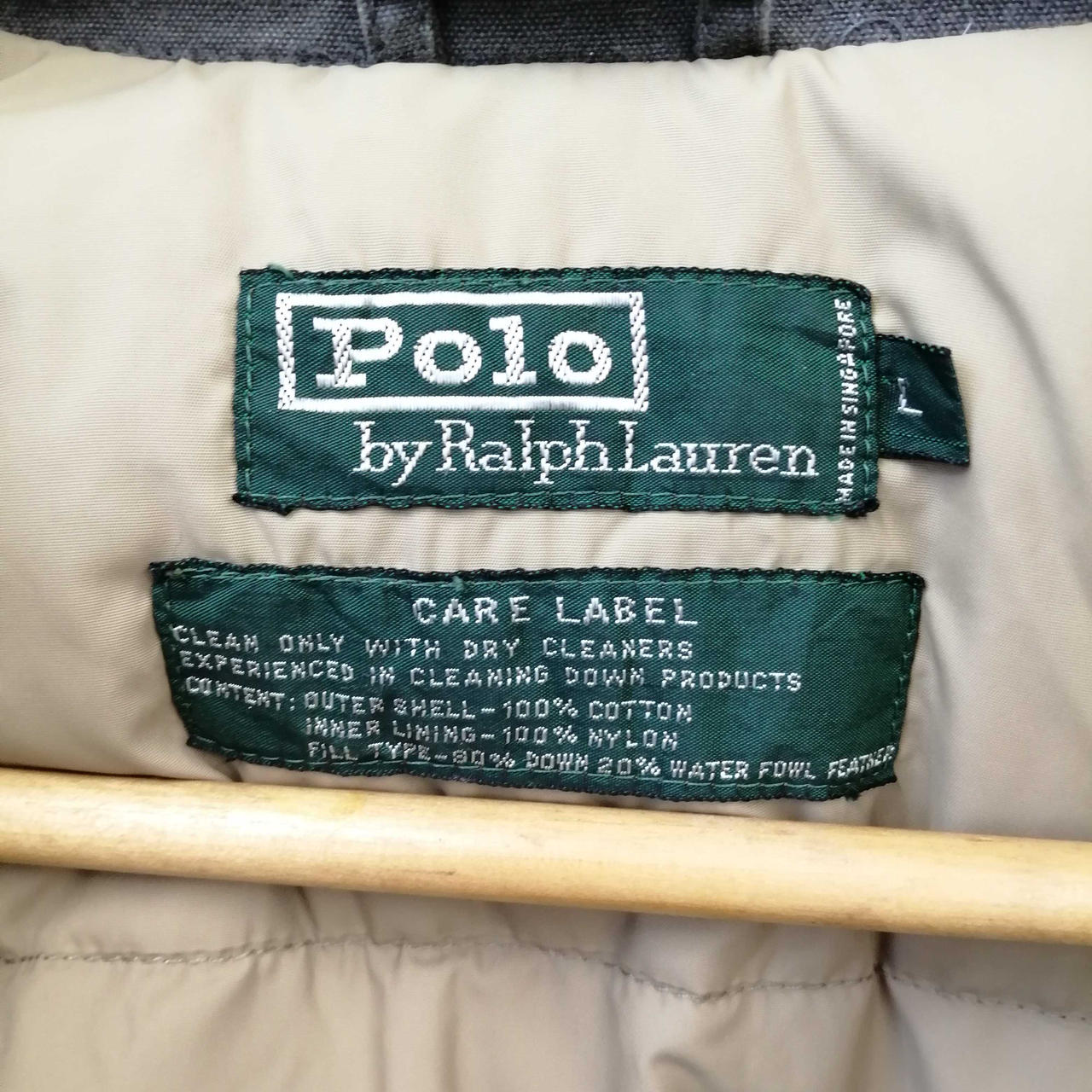 ジャケット・アウター 90s Ralph Lauren Down Jacket Care Label ポロラルフローレン(POLO RALPH LAUREN)|コットンダウンジャケット