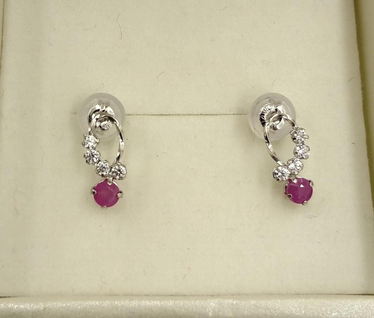 k14WGルビーピアス K14WG ルビー ピアス 《7月誕生石》 – jewelry-matsumoto