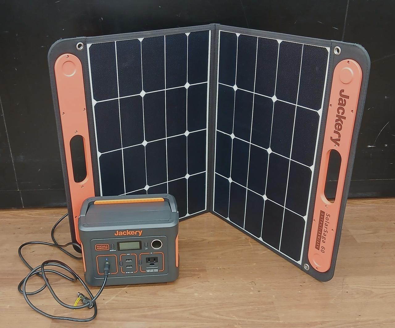 美品Jackery ポータブル電源 240•ソーラパネル60セット　防災用 JACKERY|ポータブル電源240/ソーラーパネル60セット|【ハードオフ公式
