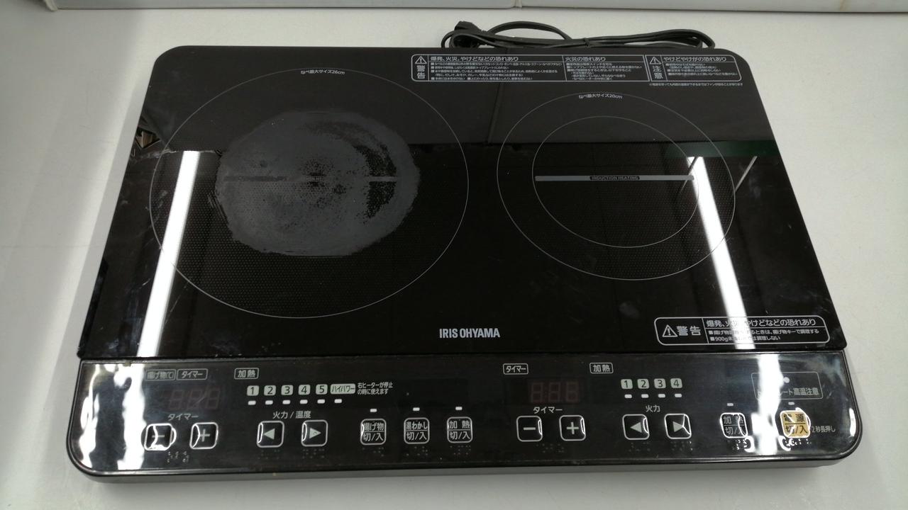 ★中古品　２口IHコンロ　IRIS OHYAMA アイリスオーヤマ|2口IHコンロ|HARDOFFオフモール（オフモ