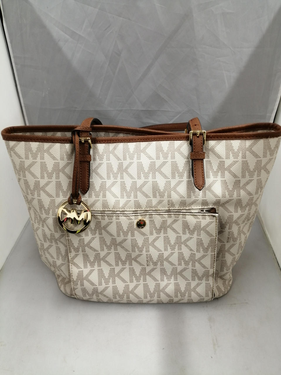 MICHAEL KORS|MKロゴトートバッグ ホワイト|HARDOFFオフモール
