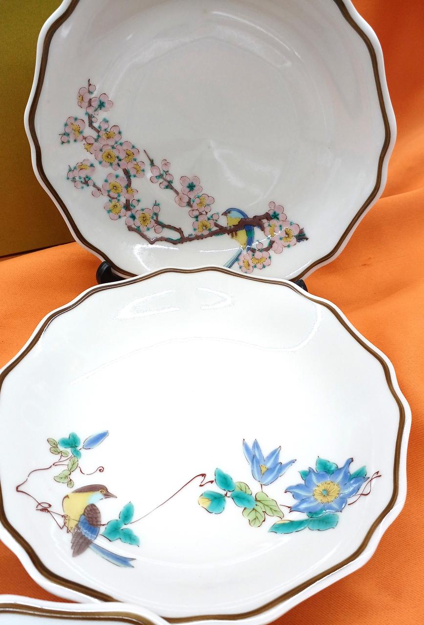 九谷焼|4号皿揃 花鳥絵変わり|HARDOFFオフモール（オフモ