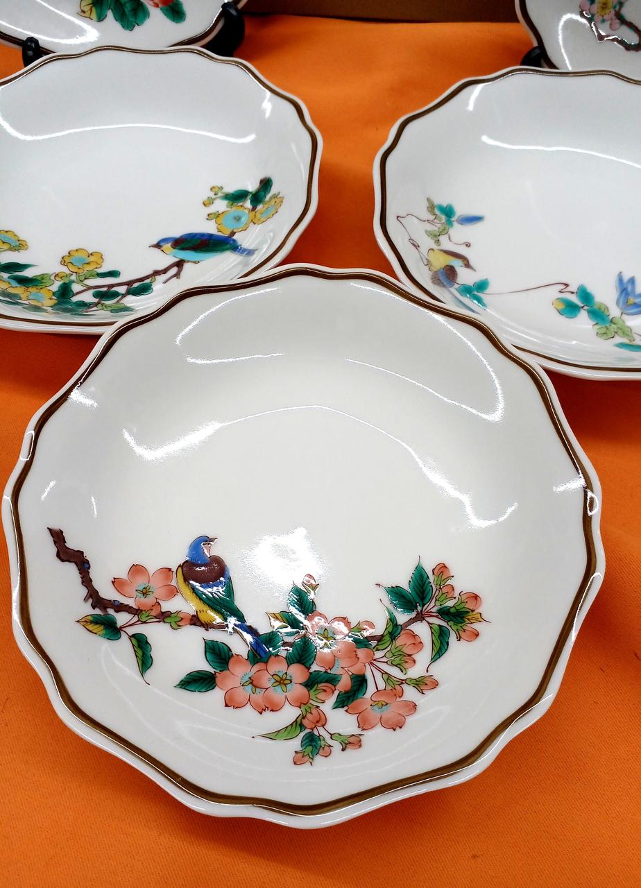 九谷焼|4号皿揃 花鳥絵変わり|HARDOFFオフモール（オフモ