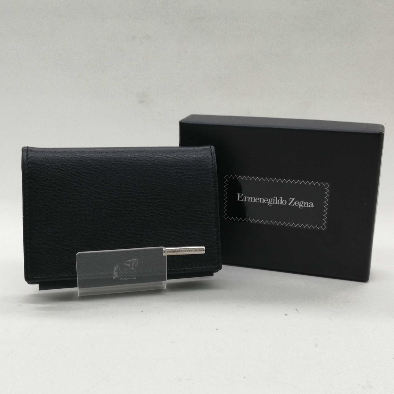 □美品□ Ermenegildo Zegna エルメネジルド ゼニア レザー カード