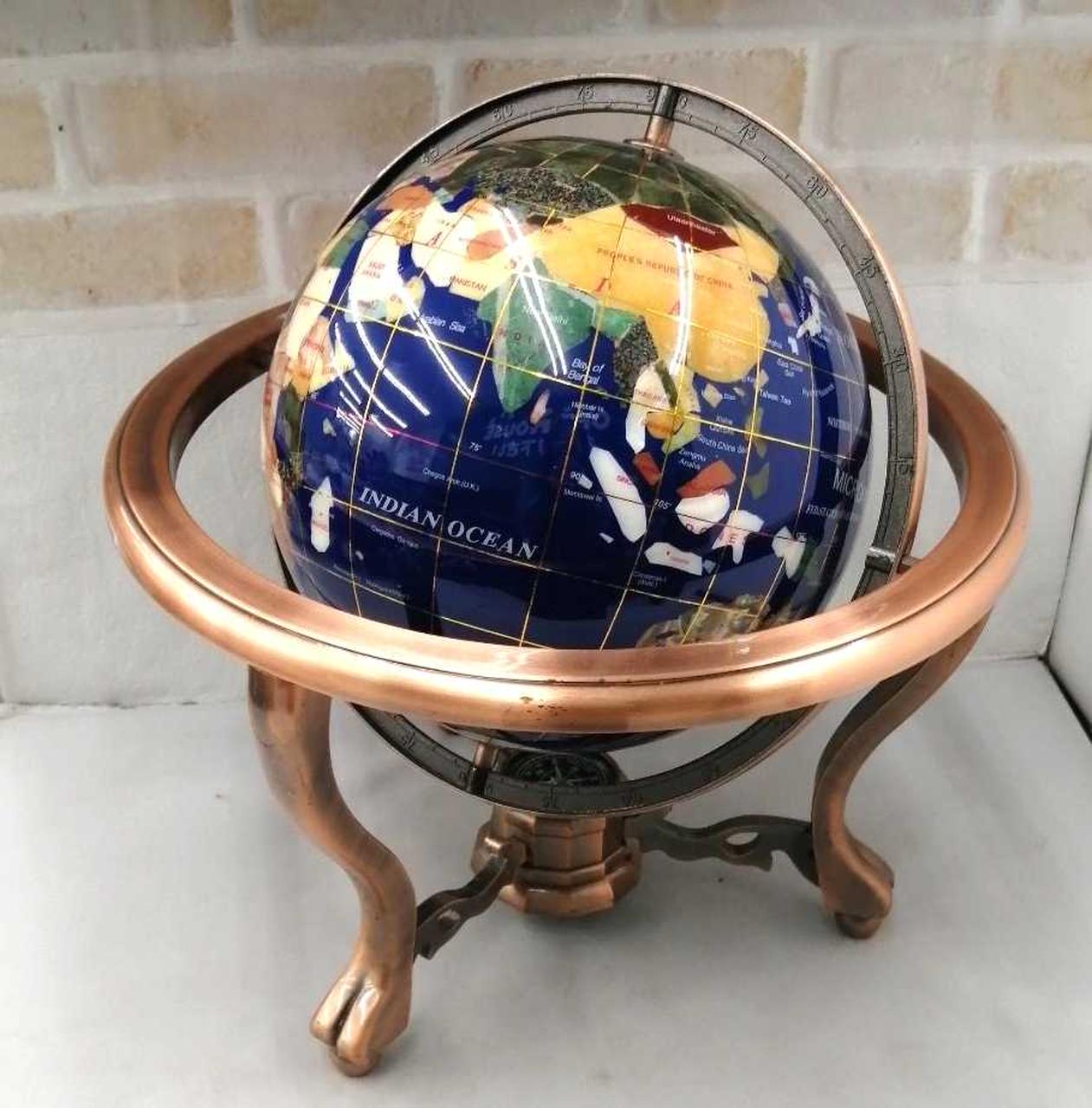 天然石　地球儀 アンティーク 天然石 地球儀|HARDOFFオフモール（オフモ
