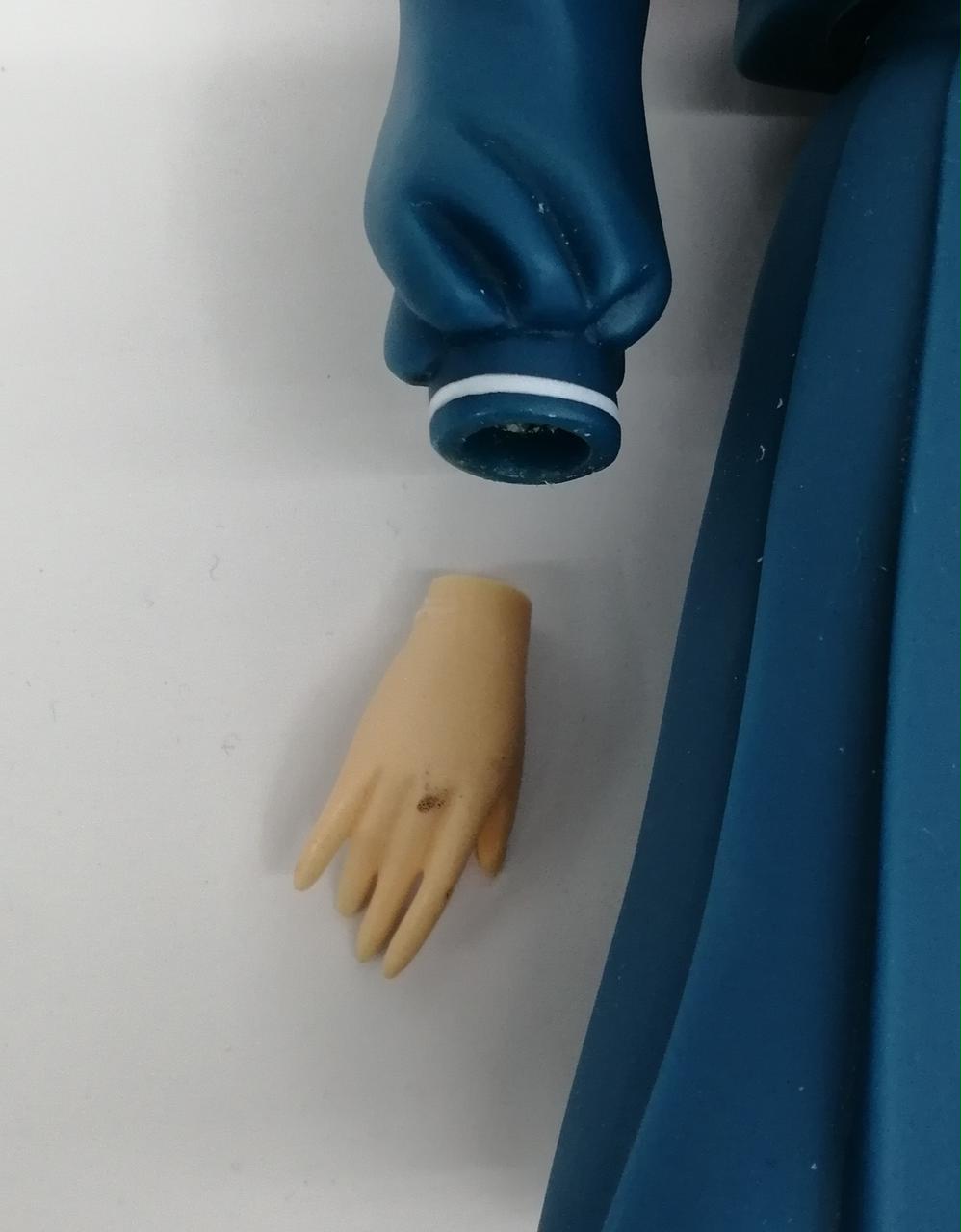 左手が取れます。