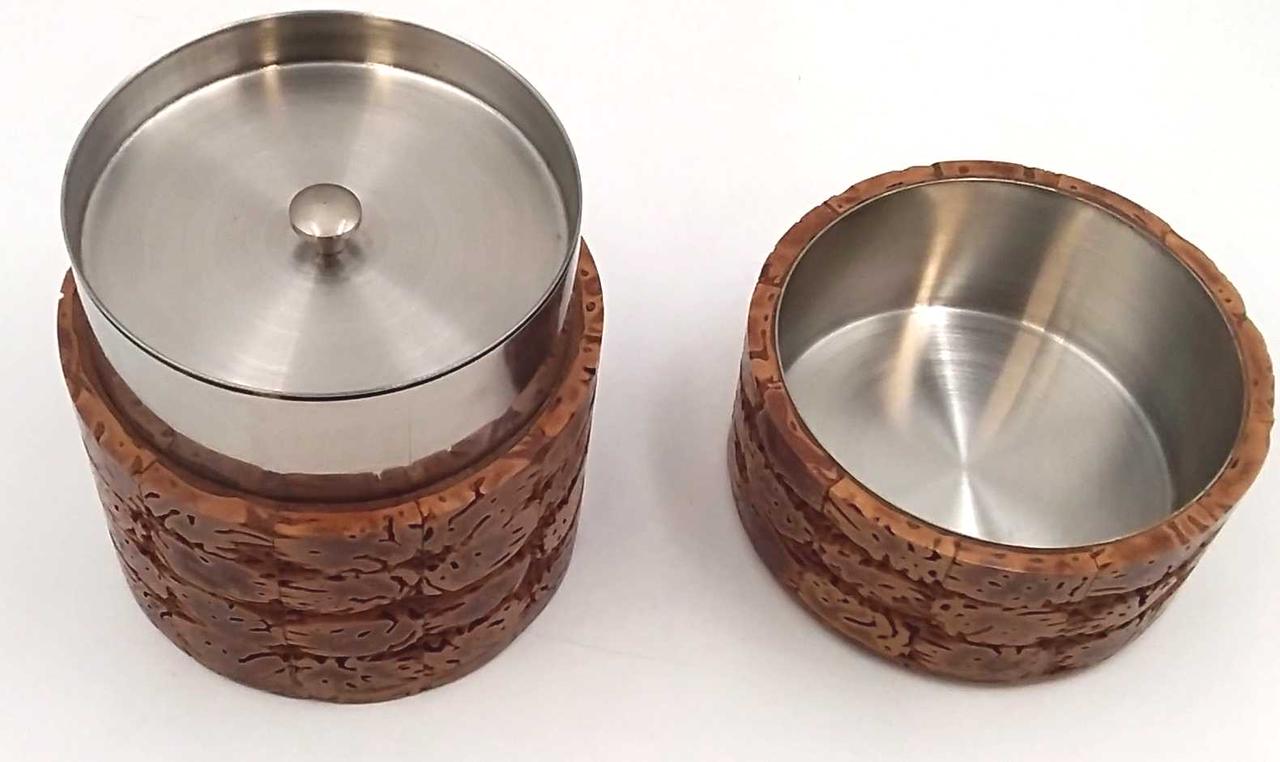 山形県左沢名産桃の実茶筒