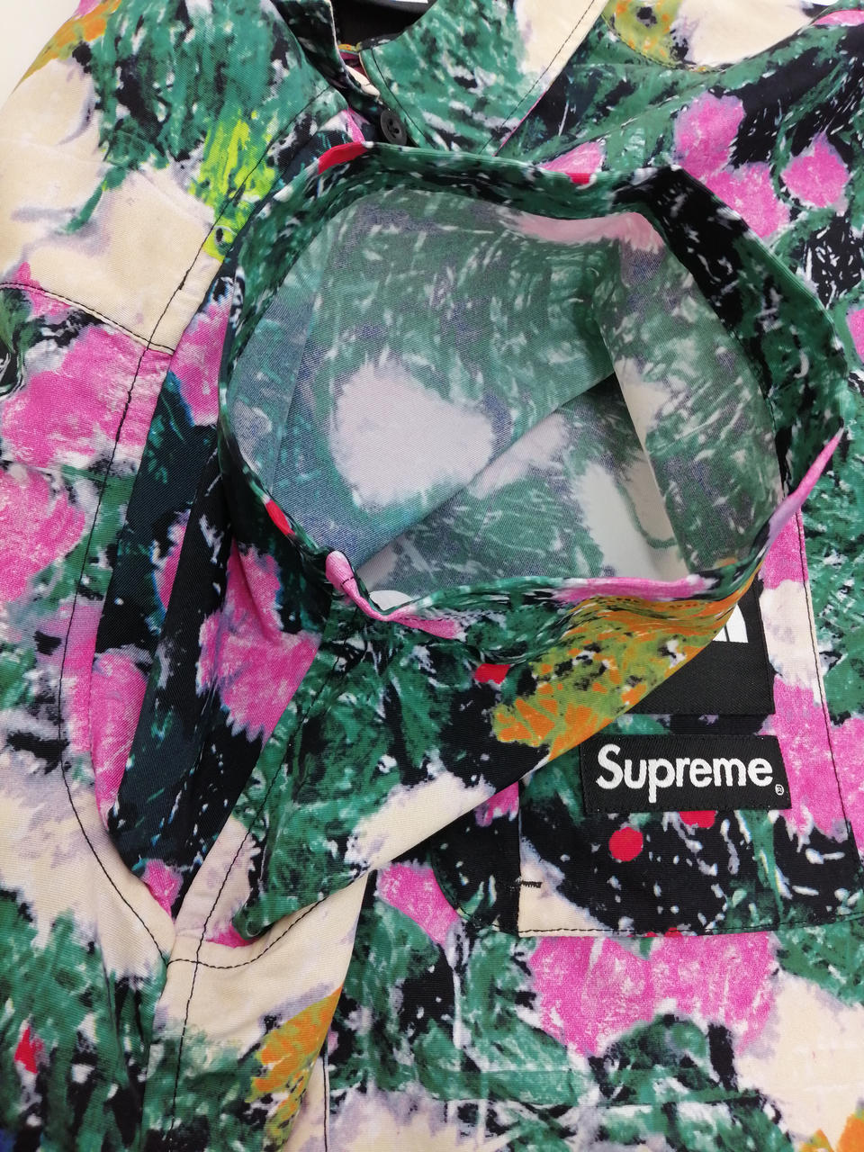 THE NORTH FACE Supreme フラワーパターン Medium Supreme × THE NORTH FACE BLEACHED DENIM PRINT 21AW 21FW PART