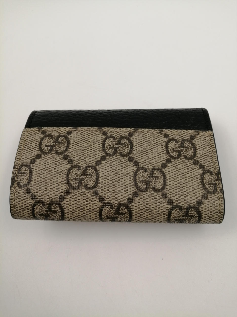 GUCCI ダブルG バイカラー キーケース ダブルG バイカラー キーケース ・ブラック レザー＆GGスプリーム