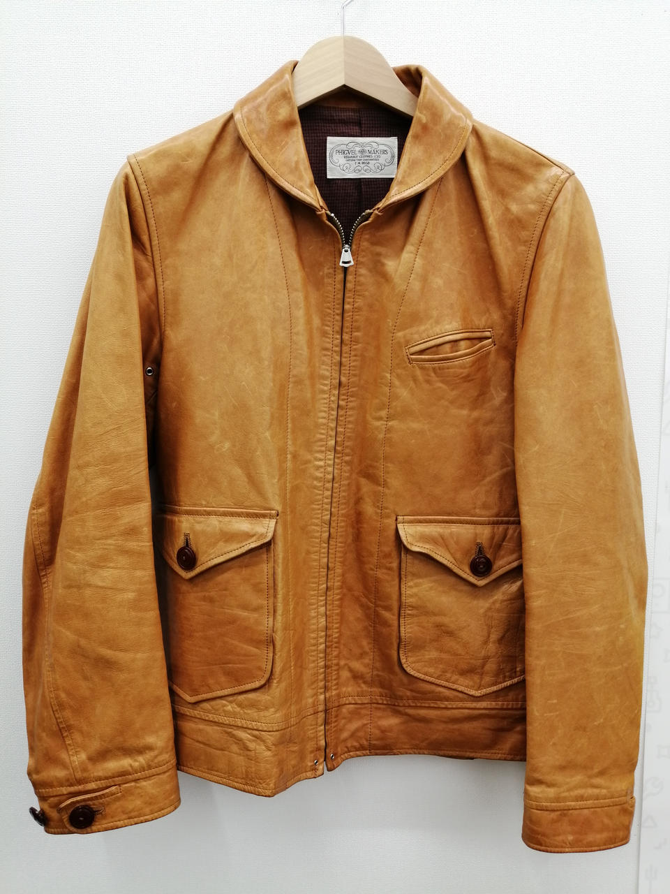 PHIGVEL クラブジャケット　レザー切り替えブルゾン　フィグベル PHIGVEL フィグベル｜LEATHER FIELD JACKET レザーフィールド