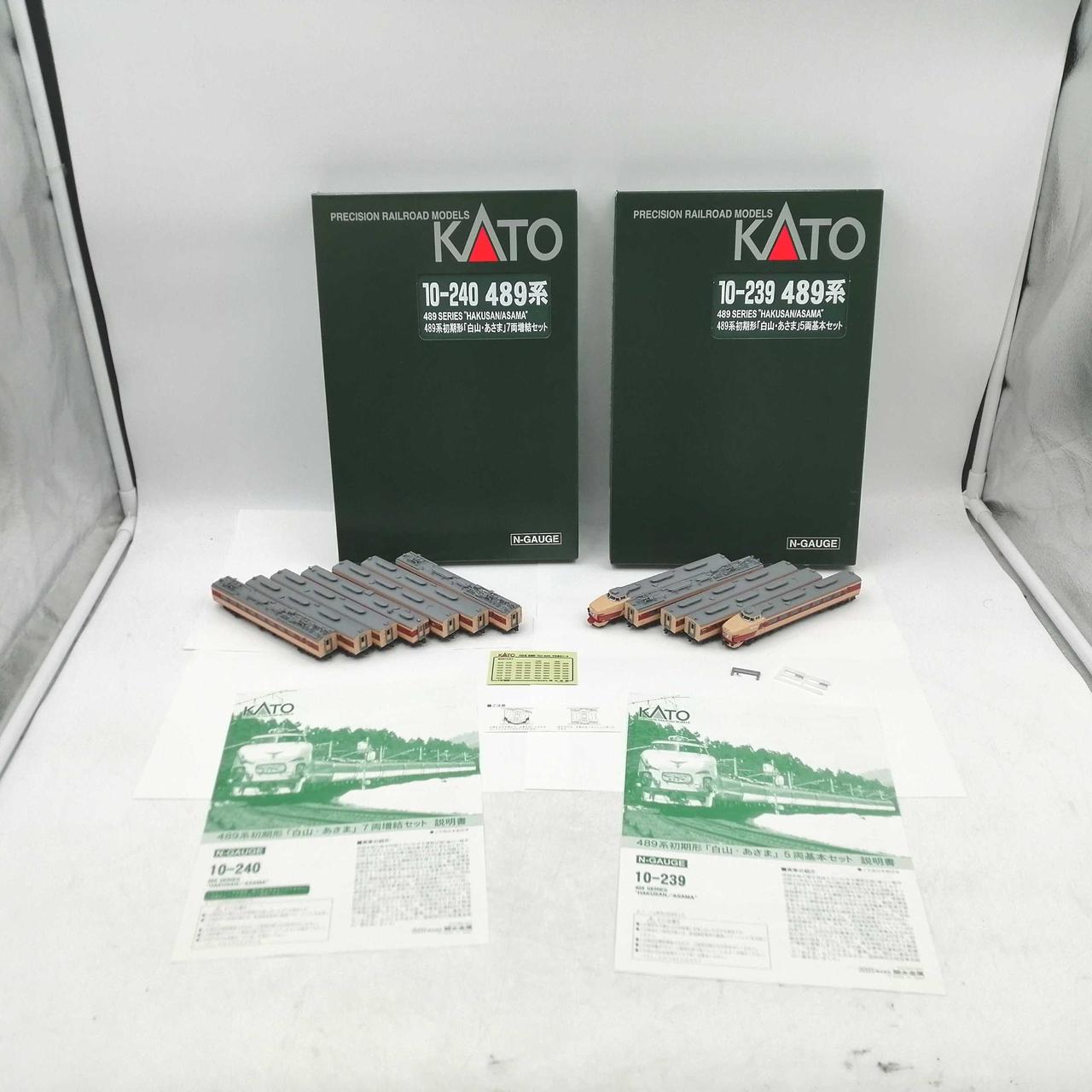 KATO  489系 初期形 白山・あさま　基本5両 + 増結7両 🟣kato 10-239/240 489系 初期形[白山•あさま] 5両基本7両増結