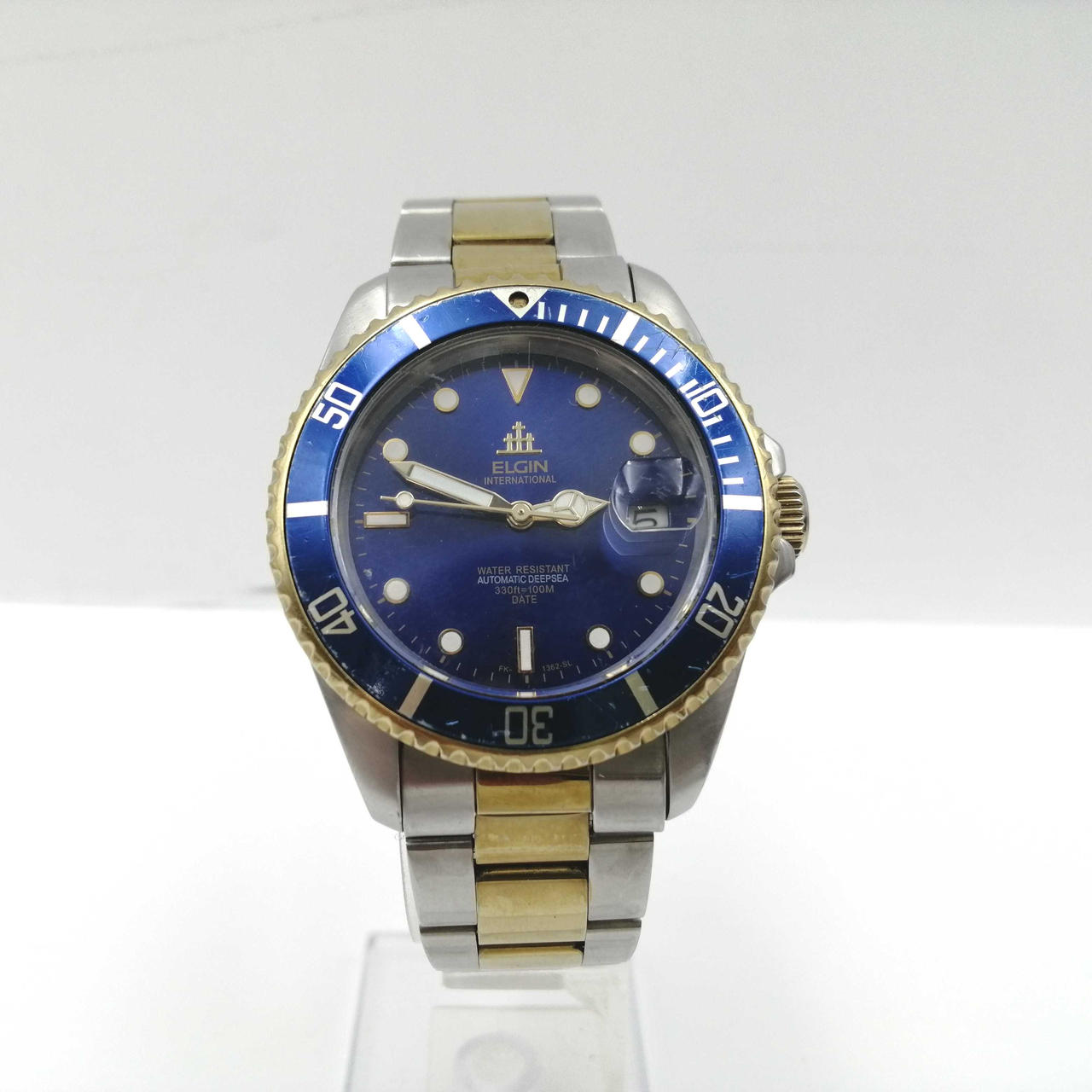 【値下げ】腕時計　エルジン　ELGIN　スモセコ　手巻き　修理保証書付き　美品 値下げ】腕時計 エルジン ELGIN スモセコ 手巻き 修理保証書付き