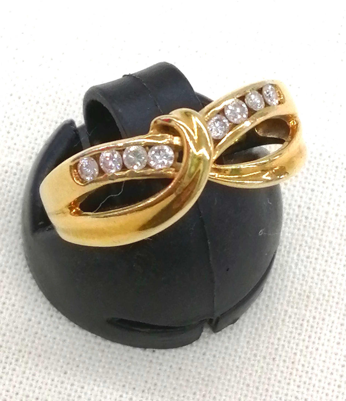 K18 型番：3.1G D0.17刻印 K18石付きリング