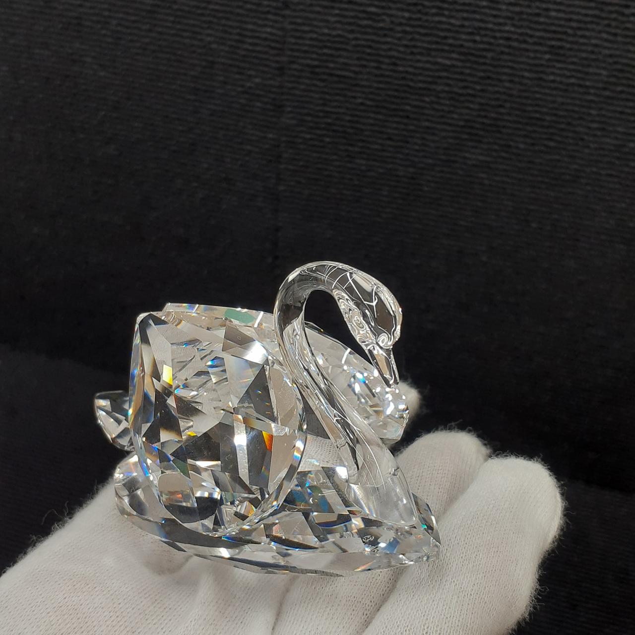 美品　スワロフスキー（S）　スワン　　箱付き SWAROVSKI - Swarovski / スワロフスキー ◇白鳥/スワン/置物