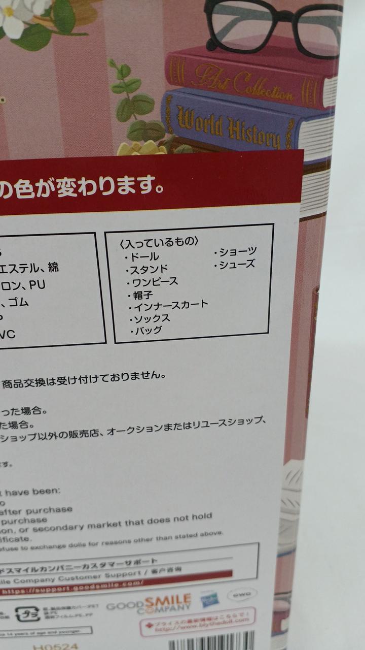 ドール以外記載されている物は付属しません