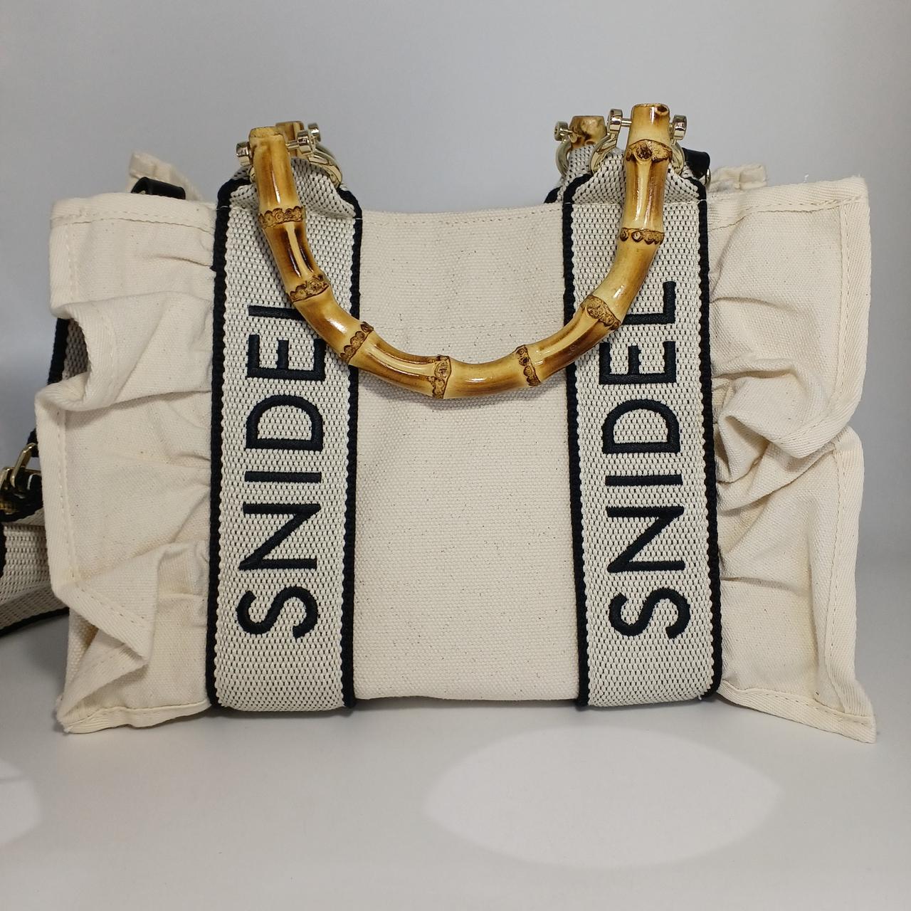 2025SS♡SNIDEL フリルロゴバッグ 完売美品 スナイデル SNIDEL フリルロゴバッグ （BEG） -靴＆ファッション