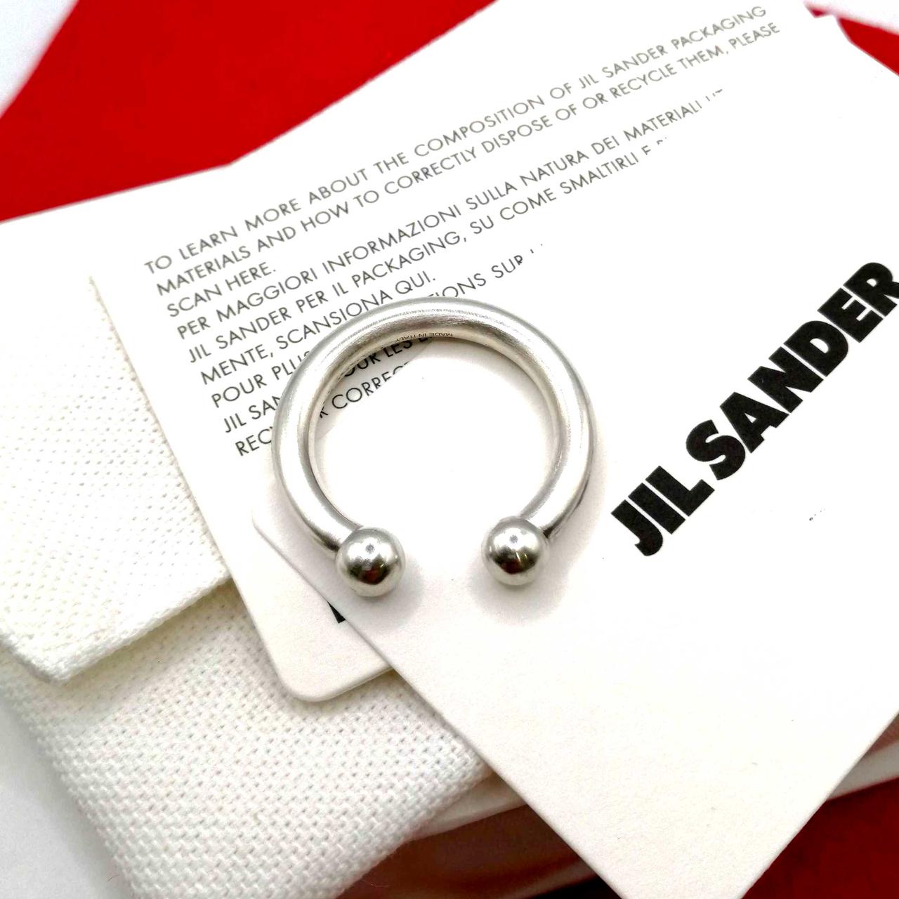 JIL SANDER シルバー＆レッド Light 3 リング org.jpg