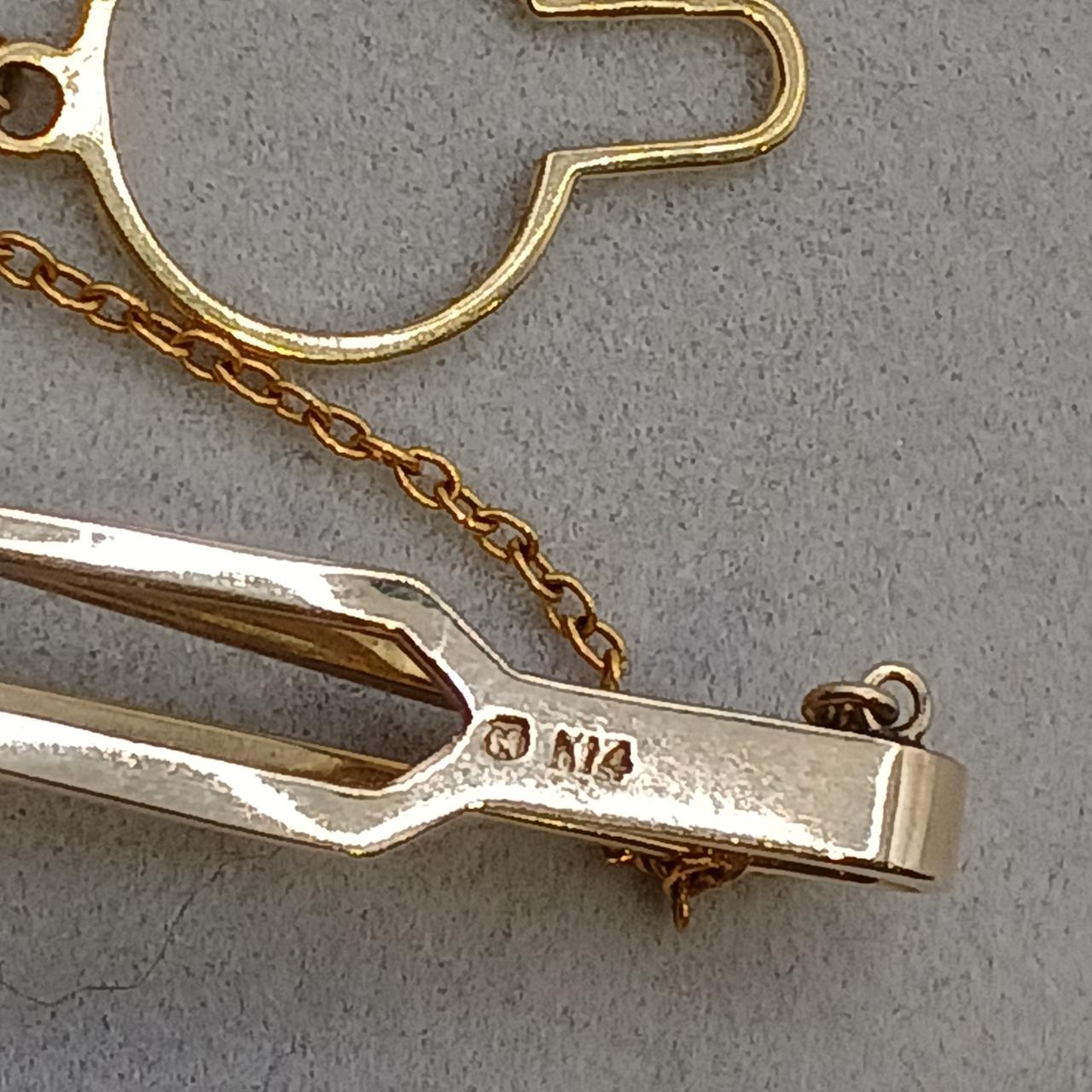 K14|白玉付きネクタイピン|【ハードオフ公式通販】オフモール