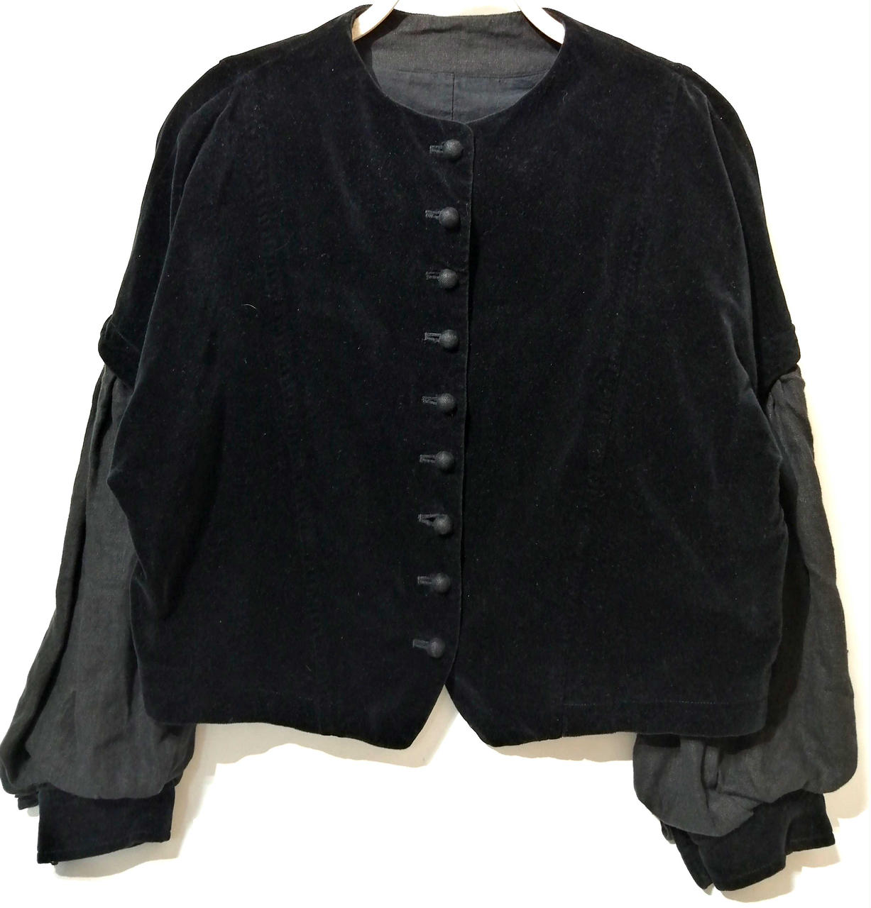 nest robe リネンボレロジャケット 黒 nest Robe コットンベルベット