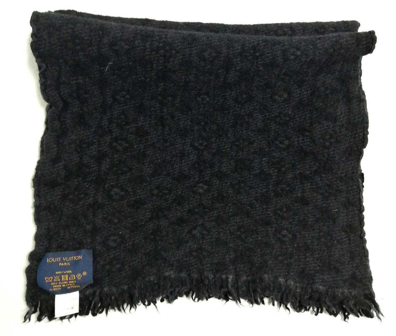 ルイヴィトン　エシャルプ モノグラム クラシックモノグラム　黒 マフラー LOUIS VUITTON】【イタリア製】ルイヴィトン『エシャルプ